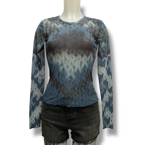 Cop Copine Abstract Sheer Top - Picture 3 of 6